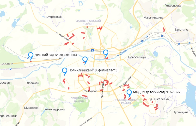 В Смоленске сделали карту ремонта межквартальных проездов