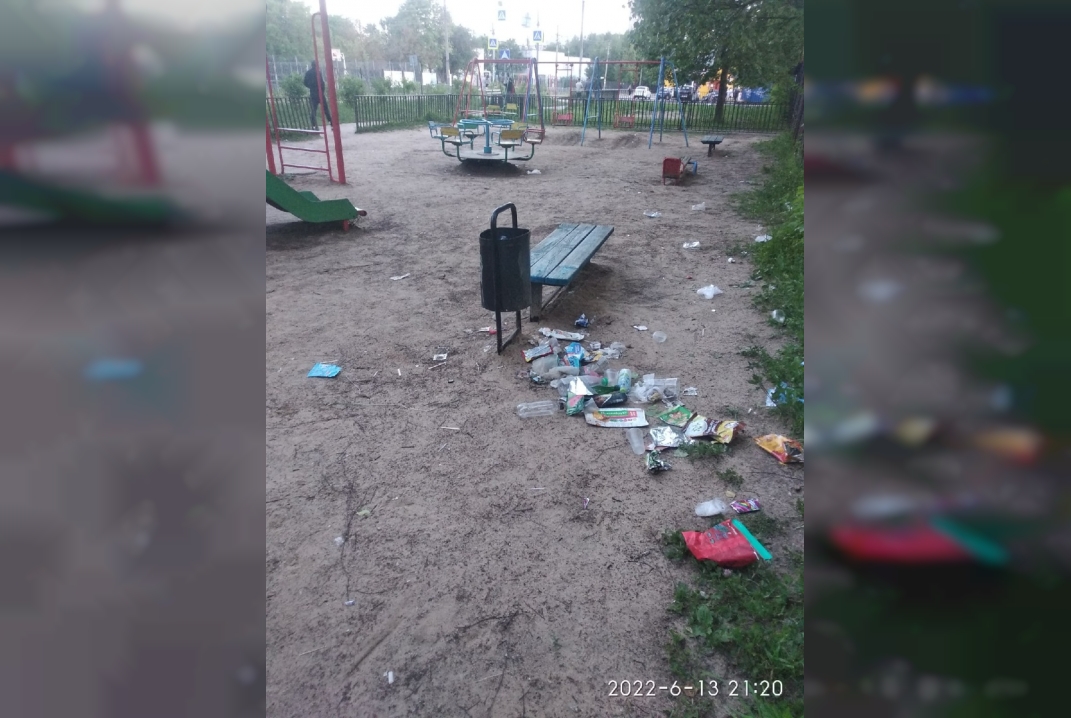 улица Генерала Городнянского, детская площадка, мусор