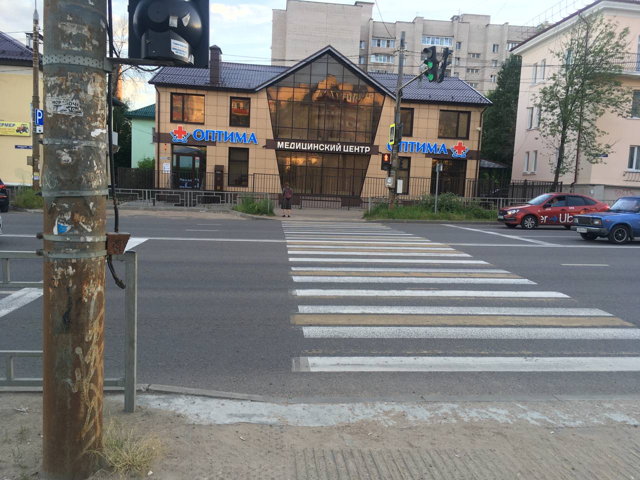 улица Крупской, пешеходный переход.