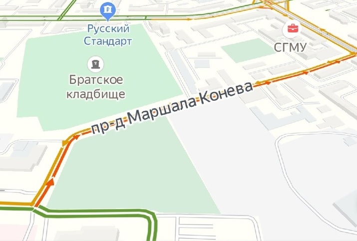 Авария заблокировала проезд Маршала Конева в Смоленске