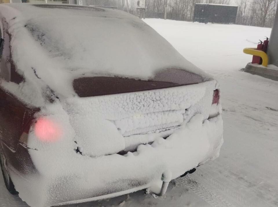 снег, машина