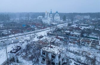 Украина, СВО, разрушение, зима, руины