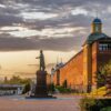 туризм, Смоленск, набережная, Владимирская набережная, памятник, лето